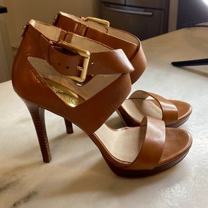 Michael Kors Cognac 4 inch heels